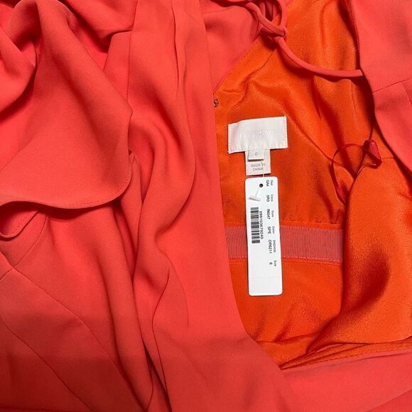 🌟85% OFF🌟NEW🌟JCrew Gown Dress in Orange Size 6 - Picture 5 of 5